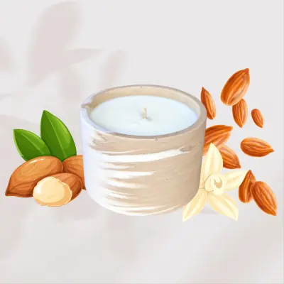 Bougie aux éclats d'amande