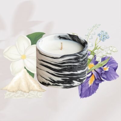 Bougie à la poudre de riz