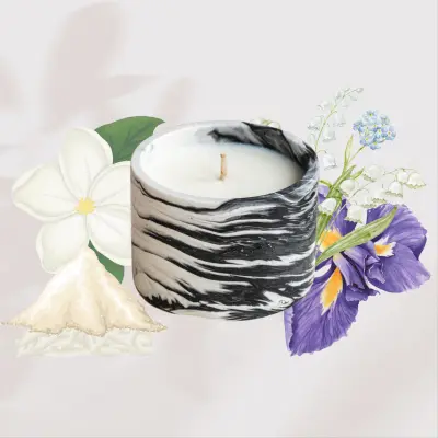 Bougie à la poudre de riz