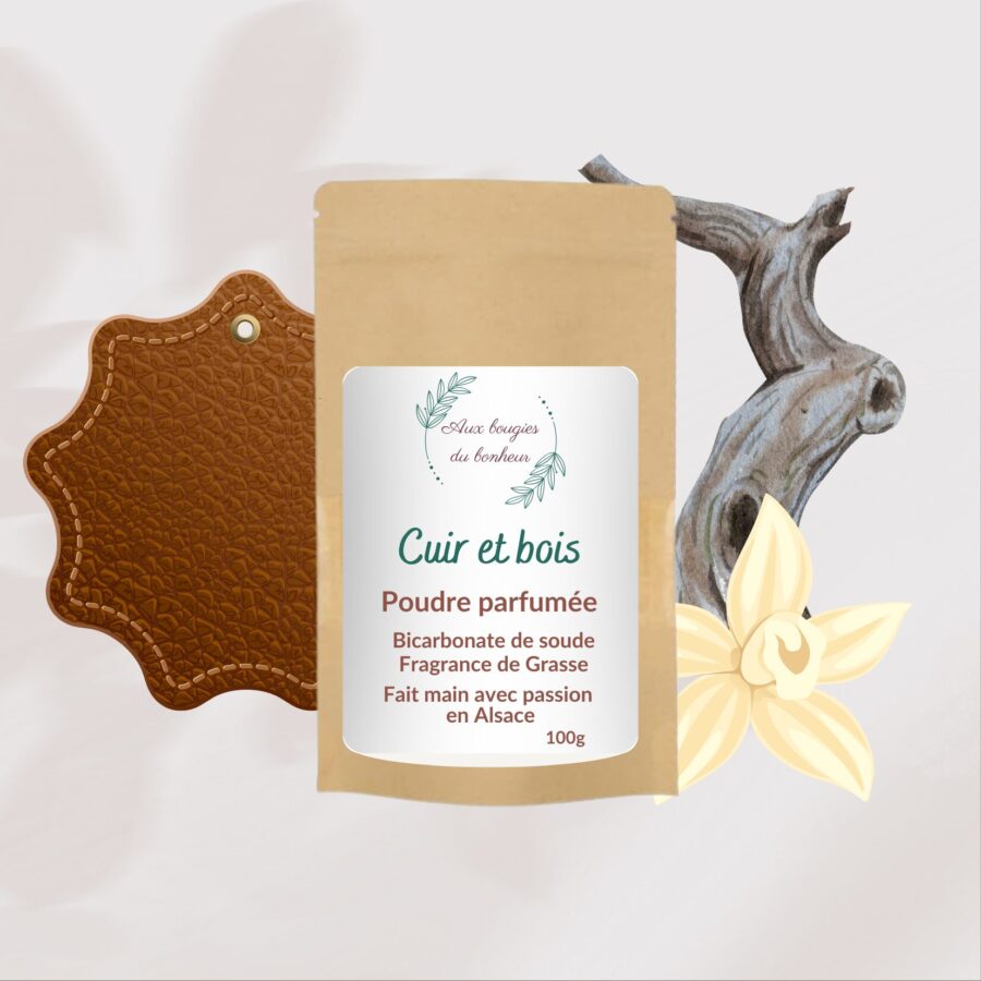 Poudre parfumée cuir et bois