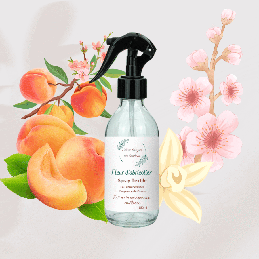 Spray textile à la fleur d'abricotier