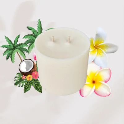 Recharge au monoï des îles - Bougie 60h (2 mèches)