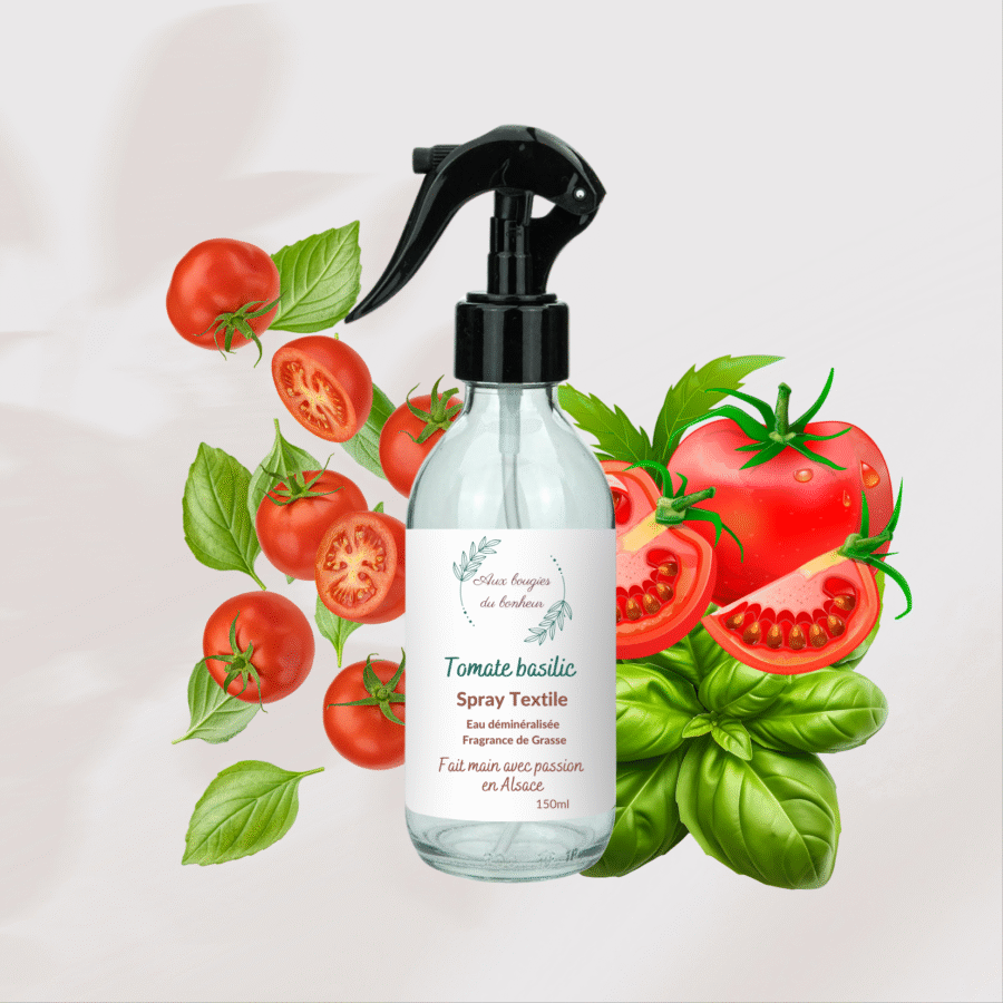 Spray textile à la tomate basilic
