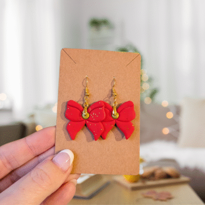 Boucle d'oreille Nœud de Noël