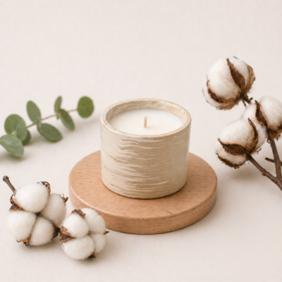 Bougie fleur de coton