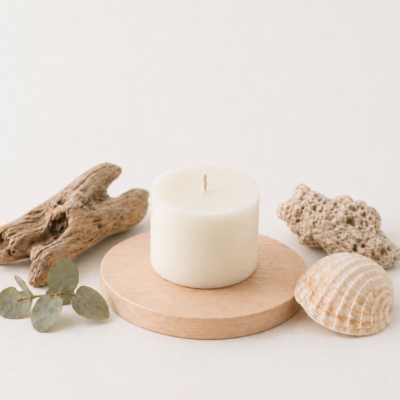 Recharge bougie bois flotté