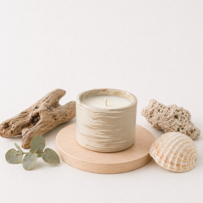 Bougie bois flotté